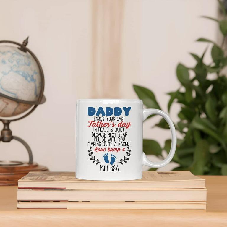 Personalized Coffee Mugs Father Quote Customized Novelty Cup Name