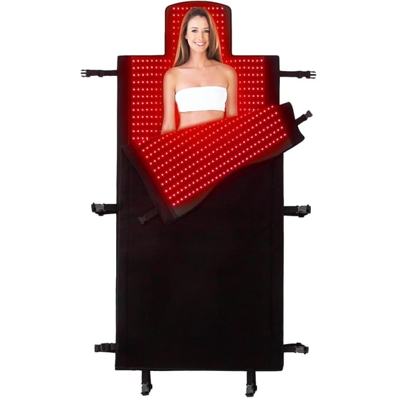 3100pcs Dual Wavelength LED Beads 660nm&850nm Red Light Therapy Mat Full Body Used to Relieve Pain 73''x 33'' 2025 New