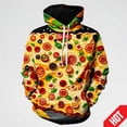 thumbnail image 3 of Sudadera con capucha con estampado 3D de pizza de pepperoni, sudadera con capucha de comida hipster, ropa de calle informal, divertida, ropa unisex para hombres y mujeres, sudaderas con capucha de nue, 3 of 5