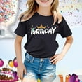 thumbnail image 2 of Xmyrz Graphic T Shirts For Girl Relaxed Fit Crewneck Regular Style Letter Print Cozy Short Sleeve Blouse Kids Going Out Tops, 2 of 4