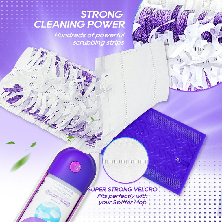 AIR U+ 48 Pack Power Mop Pads Refills - Thickened 14-Layer For Swiffer Power Mop, Unscented