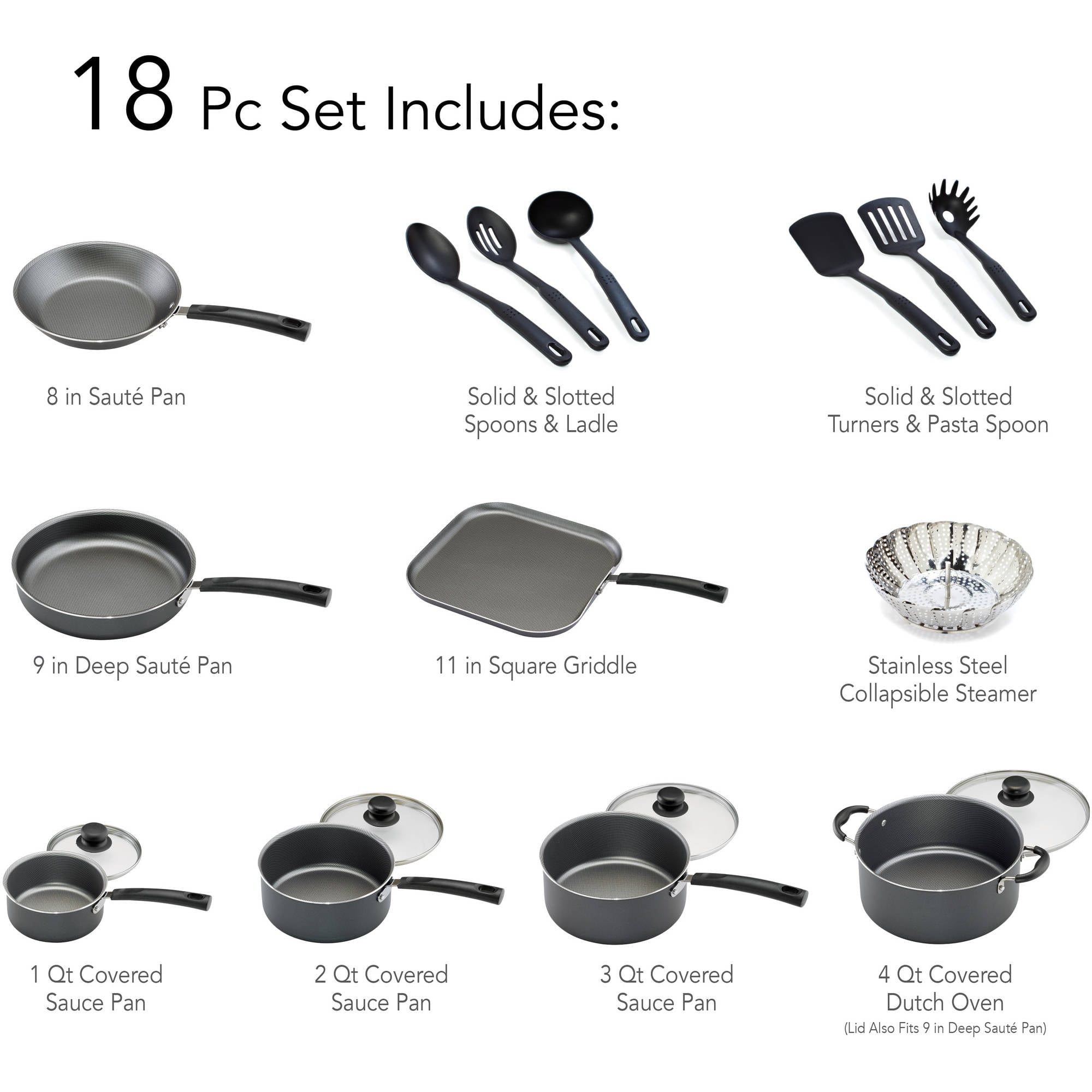 Nonstick Pots And Pans 18 Piece Cookware Set Kitchen Kitchenware