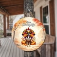 thumbnail image 3 of Happy Thanksgiving Rat Terrier Turkey Costume Pumpkins Autumn Leaves Round Wood Sign Ratty Dog Lover Hanging Wall Home Decor - 130144, 3 of 5