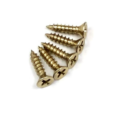 Bright Polished Brass Wood Screws for Hinges #9 x 3/4