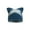 Light Gray, variant on Cat Ear Knit Beanie Five Point Star Adult Winter Warm Slouchy Cap