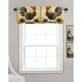 thumbnail image 3 of Yellow Vintage Rooster Kitchen Valances for Windows Farmhouse Linen Window Valance Curtain for Living Room Window Treatment Farmhouse Animals Sunflower Valance Rod Pocket Topper Drape, 54 x 18 Inch, 3 of 6