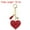 Red, variant on Uxcell Rhinestone Keychain Heart Shape Keychain Bling Keychain Accessories for Women Khaki