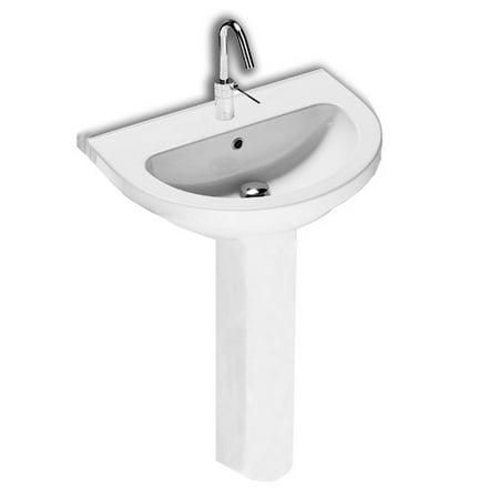 Bissonnet Pro Vitreous China 25 Wall Mount Bathroom Sink With Overflow