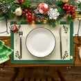 thumbnail image 2 of mubwai Xmas Pine Winter Placemats Set of 4, 12x18 Inch Christmas Table Mats for Table Runner Party Kitchen Dining Decoration, 2 of 7