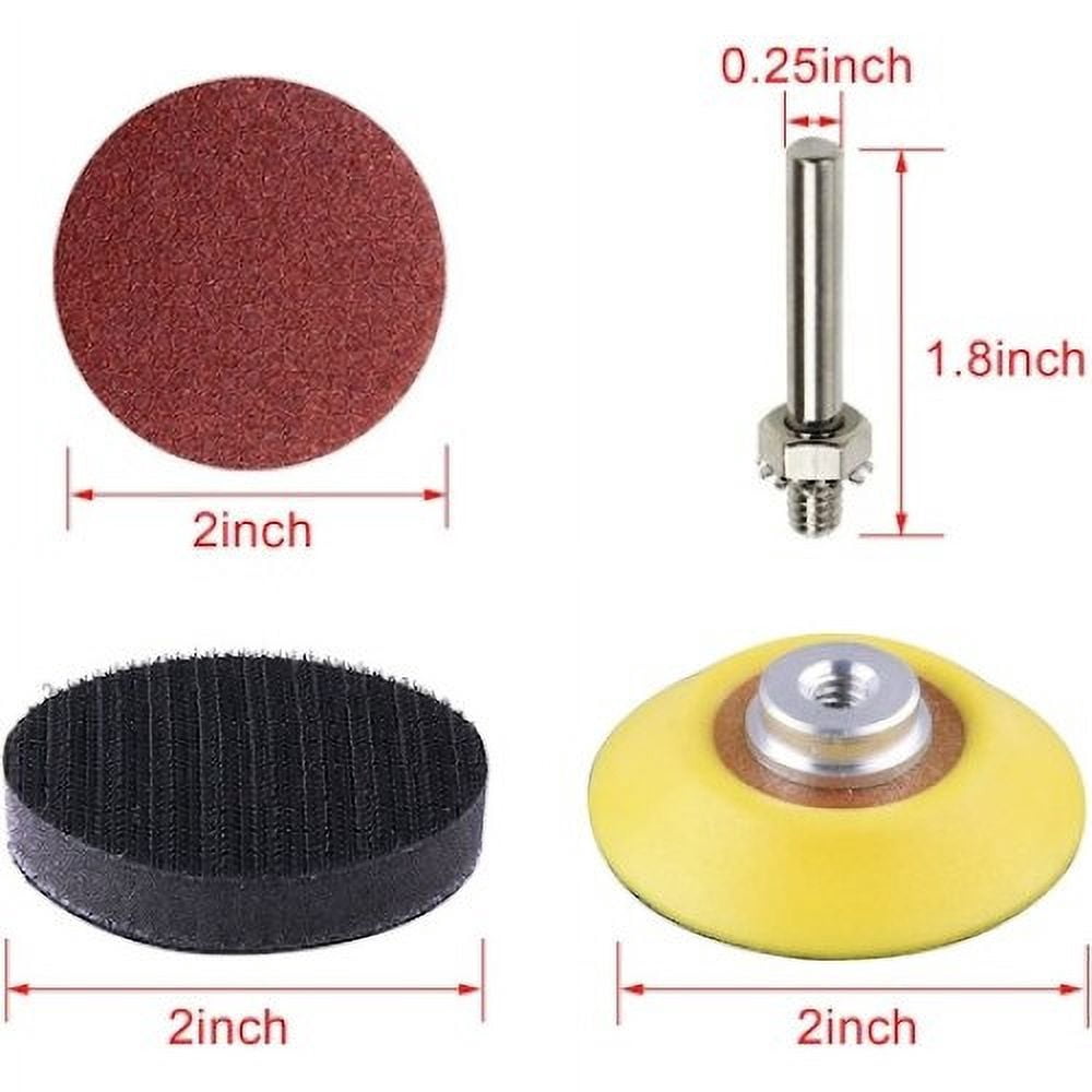 Professional Hook And Loop Sanding Disc For Random Orbital Sander, High Quality Sandpaper Electro Coated For Uniform Grit Distribution, 50Mm (2 Inch)