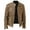 Khaki, variant on Landzoo One Men's Autumn And Winter Stand Collar Leather Jacket Zip Leather Biker Jacket Long Sleeve Jacket Handsome Cozy Men's Leather & Leather Jackets & Coats