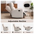 thumbnail image 5 of Bonzy Home Brown Manual Swivel Recliner Chair, 360° Swivel Base Single Sofa with Adjustable Backrest and Footrest, Modern Living Room Furniture, Beige, 5 of 8