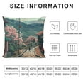 thumbnail image 5 of SHANXI Japanese Showa Style Pillow Cover Spring Throw Pillow Cover,Eastern Traditional House and Nature Cushion Cover Ink 12x12in, 5 of 5