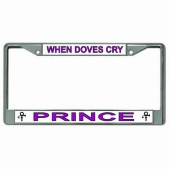212 Main LPO3642 6 x 12 in. Prince When Doves Cry Chrome License Plate Frame