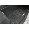 thumbnail image 3 of Flextread Floor Mats for 14-18 Jeep Wrangler JKU 4-Door - Mopar Licensed Factory Fit - Black w/ Yellow Jeep Insert - 100% Made in USA, 3 of 4
