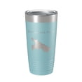 thumbnail image 1 of Kennebunk Pond Tumbler Lake Map Travel Mug Insulated Laser Engraved Coffee Cup Maine 20 oz Light Blue, 1 of 1