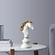 thumbnail image 2 of Escultura de ajedrez internacional de arte moderno en resina, piezas de ajedrez decorativas Caballero blanco, 2 of 9