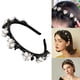 thumbnail image 2 of Banda para el cabello con perlas de moda Tejido Flequillo Clips para peinados Diademas trenzadas Horquilla Racimo de perlas Diadema de boda Corona de novia, 2 of 5