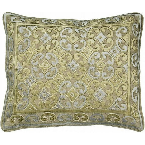 Throw Pillow 16x20 20x16 Velvet Applique Linen Down Feather Insert Handmade