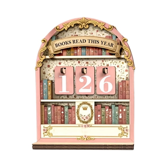 Wooden Book Tracker Decor Books Read This Year for Writers