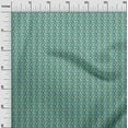 thumbnail image 2 of oneOone Silk Tabby Aqua Blue Fabric Triangle Geometric Sewing Material Print Fabric By The Yard 42 Inch Wide, 2 of 4