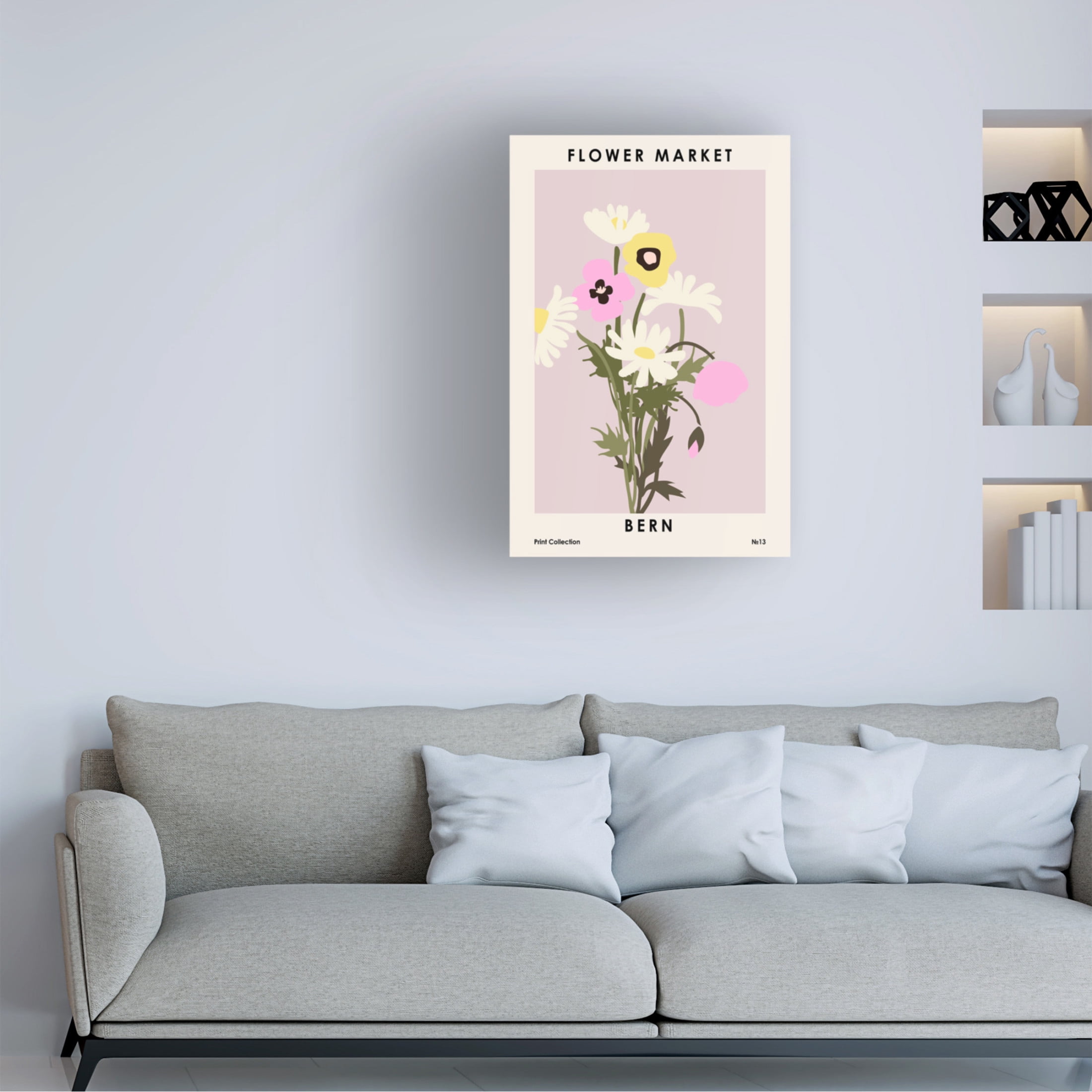 Trademark Fine Art NKTN Flower Market Bern Canvas Wall Art