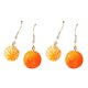 thumbnail image 1 of KAKOWELY 2 pares de pendientes con forma de naranja, bonitos pendientes de moda para mujer, adornos para las orejas., 1 of 5