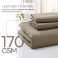 thumbnail image 3 of IR Imperial Rooms 2-Piece Soft Linen Quilt Set, Ultrasonic Chevron Pattern All Season Coverlet, Twin, Camel, 3 of 10
