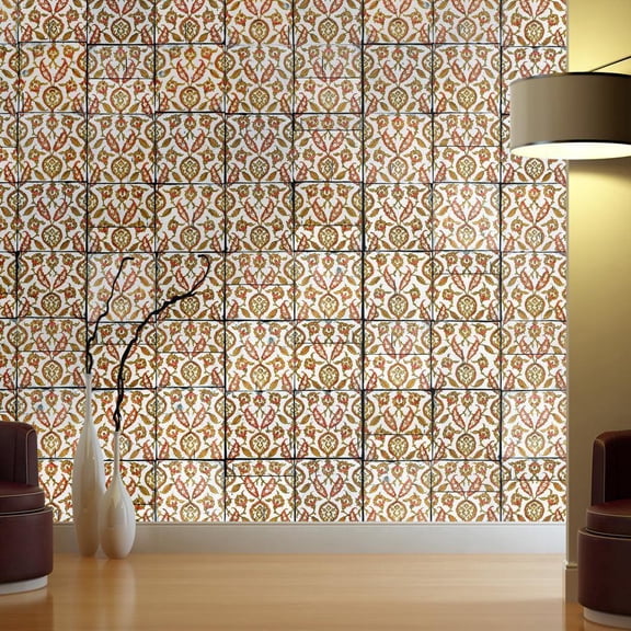 Repeating Wallpaper Roll - Rusty Rain - 32.8'L x 19.7"W