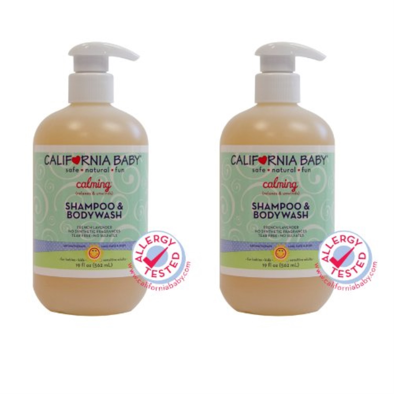 california baby calming shampoo and body wash hair, face, and body