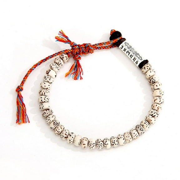Tibetan Buddhist Braided Lucky Knot Bracelet Natural Beads Handmade Men Gifts'