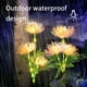 thumbnail image 5 of Luces solares para flores al aire libre - Packs de 4 luces LED ajustables para estacas, encendido/apagado automático, impermeables IP65, hasta 8 horas de luz intensa para jardín, patio y pasillo, 5 of 9