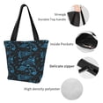 thumbnail image 5 of Vsdgher Spacecraft print Reusable Shopping Grocery Bags for Women Shopping with Pouch Foldable Pouch Lightweight Polyester Fabric, 5 of 6