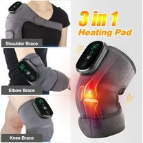 Heated Knee Massager,Shoulder Brace Wrap,Knee Heating Pad with Vibration, 3 Adjustable Eletric Knee Brace Wrap for Stress Relief 1 Pcs
