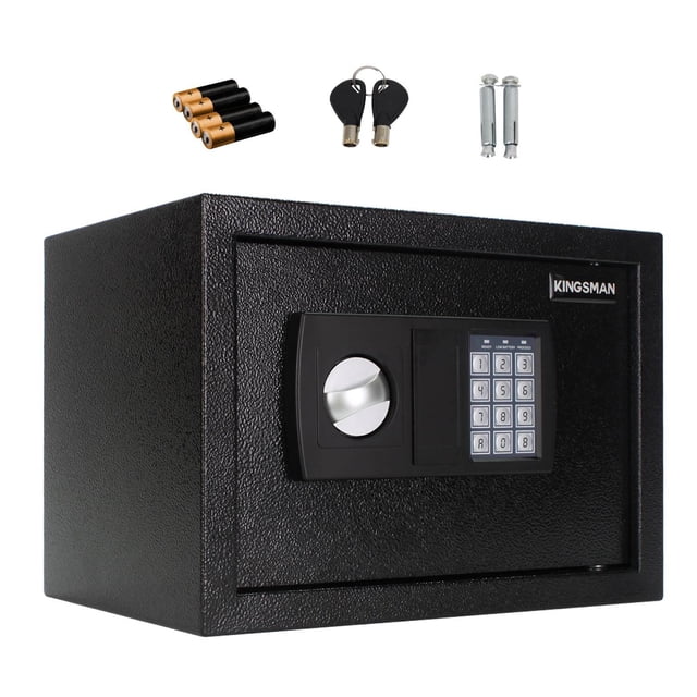 Caja Fuerte Digital Kingsman Seguridad Grande 25x35x25 cm color negro