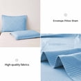 thumbnail image 4 of Beartech Quilt Set King Size Light Blue Bedspread Coverlet Microfiber Bedding Lightweight Reversible Set, 4 of 7