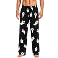 thumbnail image 4 of CONZONE Halloween Mens Pajama Pants Elastic Waist Drawstring Hallowmas Printed Lounge Pants for Men Soft Sleepewear Pjs Bottoms with Pockets, 4 of 4