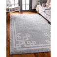 thumbnail image 2 of Unique Loom Athens Tribal Tapis de Zone de Conception de Frontière 5' x 8' Rectangulaire Gris/beige, 2 of 2