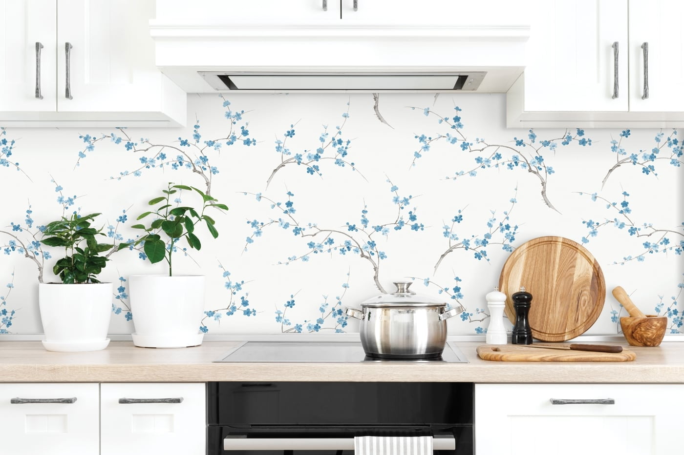 NextWall Cherry Blossom Floral Peel and Stick Wallpaper