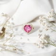 thumbnail image 6 of Rosec Jewels Lab Grown Pink Sapphire Heart Engagement Ring - 5.6 Carat - Pink Sapphire Diamond Ring - AAAA Grade Certified, 10K Yellow Gold, US 6.50, 6 of 9