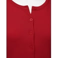 thumbnail image 3 of NINEXIS Womens Basic Crew Neck Long Sleeve Button Down Cardigan, 3 of 4