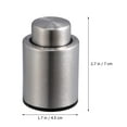 thumbnail image 2 of IDEANATEGRATE Tapón Para Botella De Vino Con De Fecha Y Sello Antigoteo En Color Plata, 2 of 6