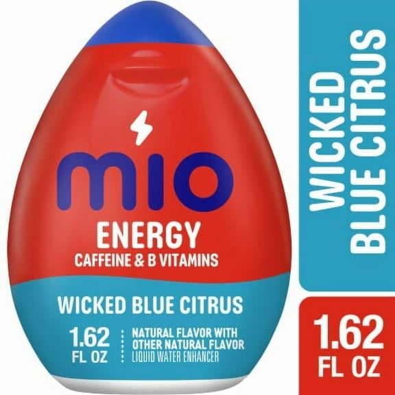 Pack of 2 - mio Energy Caffeinated & B Vitamins Wicked Blue Citrus Water Enhancer Bottle 1.62 fl oz