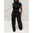 thumbnail image 2 of Women’s Casual Cargo Pants with Pockets Stretchy High Waisted Everyday Work Travel Pants, 2 of 6