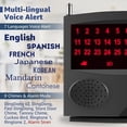 thumbnail image 3 of SYNLETT Sistema de Llamadas Inalámbrico Sistema de Llamada de Enfermera Buscapersonas para Cuidadores para Restaurante Clínica Hogar de Ancianos 7 Idiomas 8 Tonos de Alerta 10 Botones de Llamada y 1 U, 3 of 5