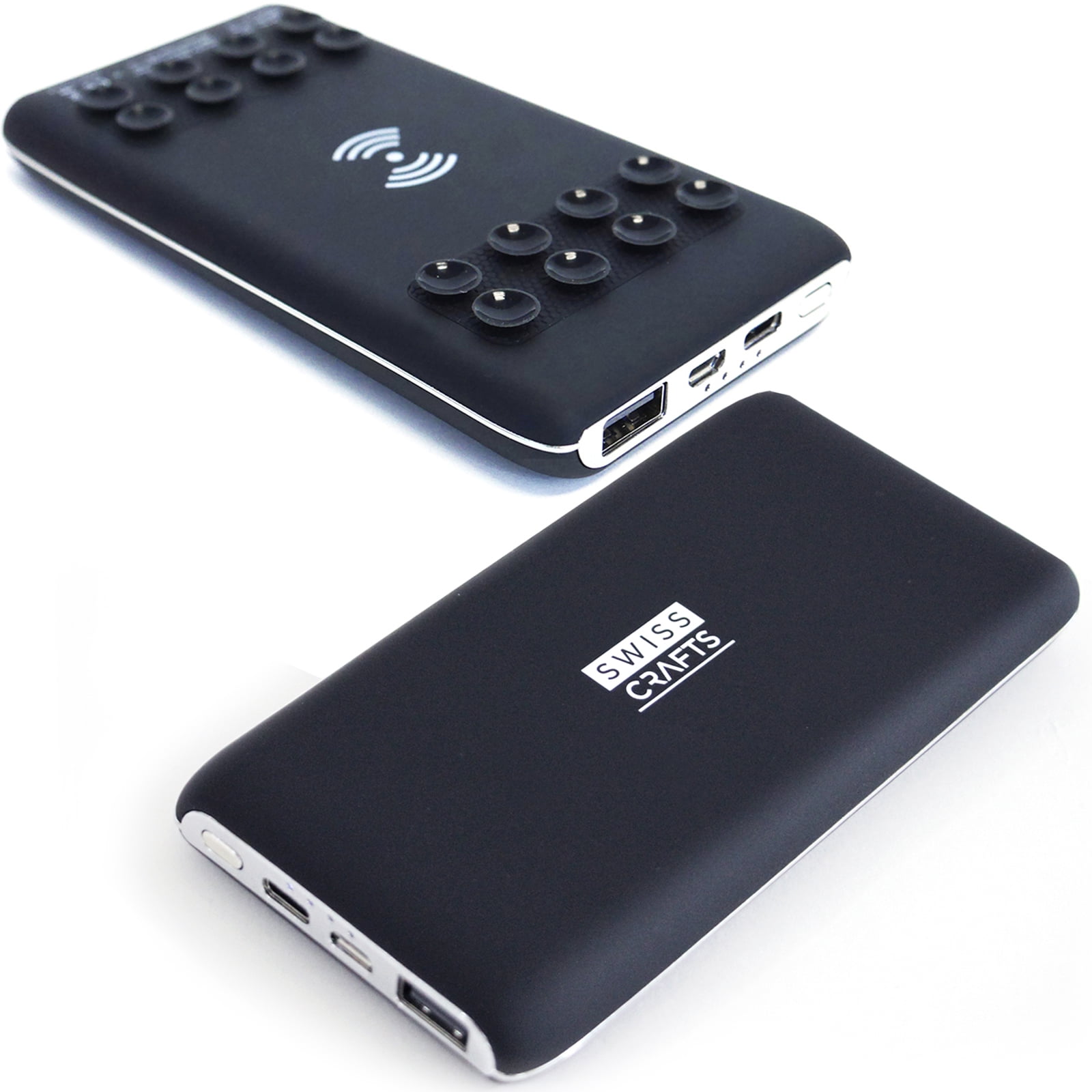 Swiss Crafts ILLUMINATING WIRELESS POWERBANK with Suction, PowerCore 8000mAh External