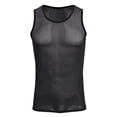 thumbnail image 5 of Gibobby arnés para mujer Ropa interior Sexy para hombre, calzoncillos tipo bóxer, camisas sexis transpirables de malla, ropa de dormir sin mangas para hombre, chaleco de malla(Negro, XXXXL), 5 of 5