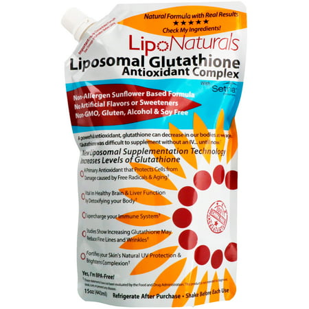 Lipo Naturals  Liposomal Glutathione Antioxidant Complex with Setria  15 oz  443