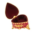 thumbnail image 6 of Small Jewelry Box Heart Shape Vintage Decorative Box Zinc Alloy Storage Container For Accessories And Gifts, 6 of 21