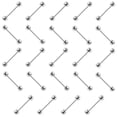 thumbnail image 1 of 24pcs Industrial Barbell 16G 14G Surgical Steel Nipple Ring Tongue Piercing Jewelry, 1 of 5
